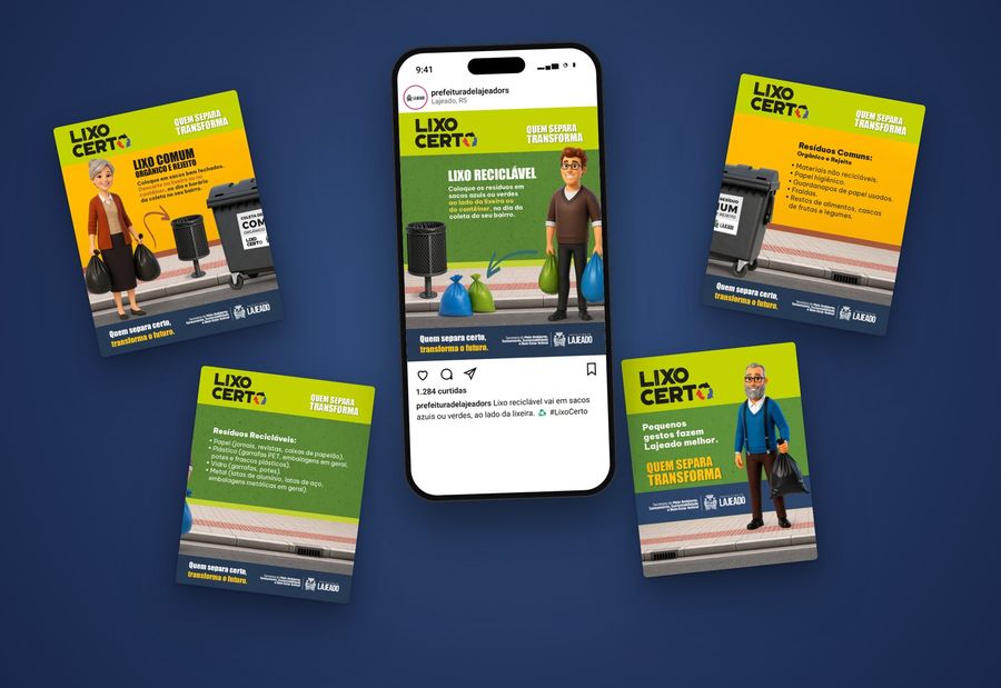 Lixo Certo – Prefeitura de Lajeado – peça da campanha