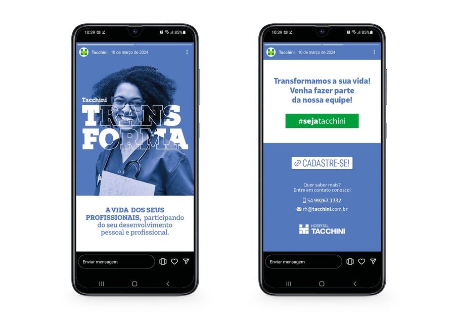 Tacchini Saúde – peça da campanha